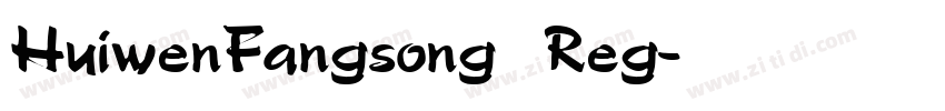 HuiwenFangsong   Reg字体转换